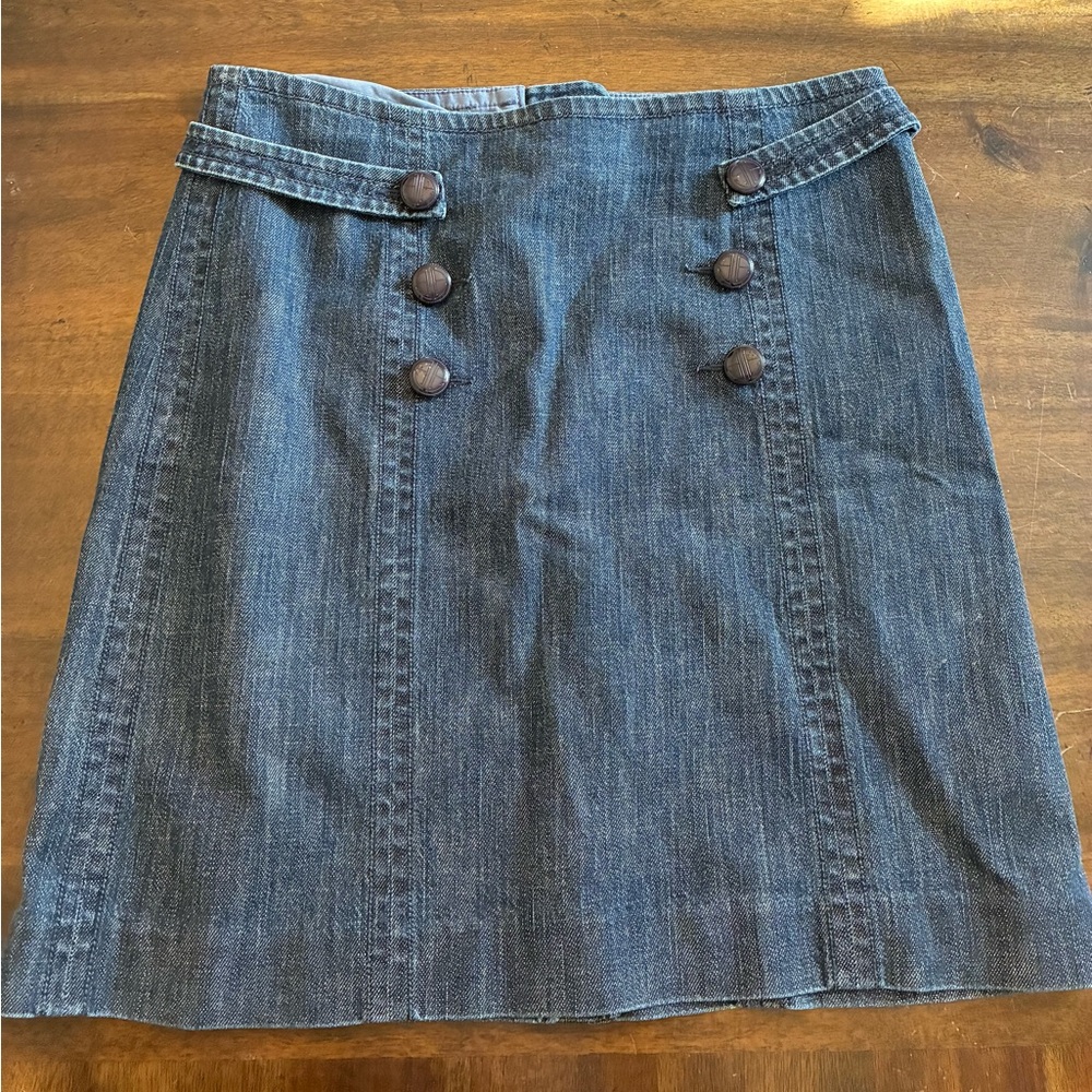 Lilly Pulitzer Denim Skirt Women’s 6 Blue Buttons